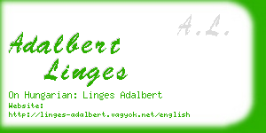 adalbert linges business card